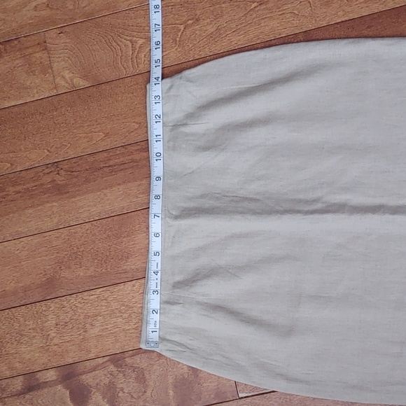 Vintage Linen Blend Embroidered Midi Maxi Skirt Size 4P - Picture 5 of 9